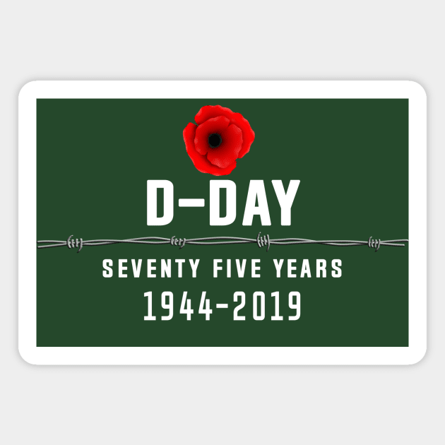 D-Day 75 Year Anniversary Magnet by SeattleDesignCompany